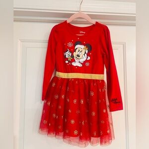 Disney Red Minnie Mouse Dress with Gold Details